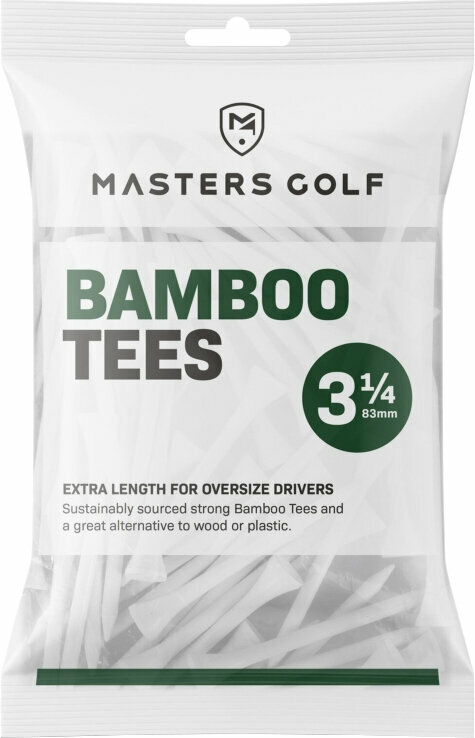 Golf-Tees Masters Golf Bamboo Tees 3 1/4 White Bag 15pcs