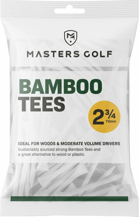 Golf Tees Masters Golf Bamboo Tees 2 3/4 White Bag 20pcs
