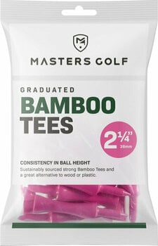 Golf-Tees Masters Golf Bamboo Graduated Tees 2 1/4 Bag 20pcs Pink - 1
