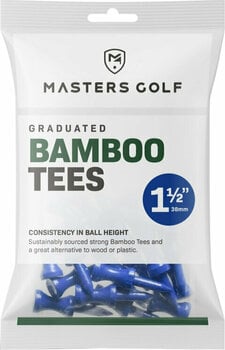 Golf-Tees Masters Golf Bamboo Graduated Tees 1 1/2 Bag 25pcs Blue - 1