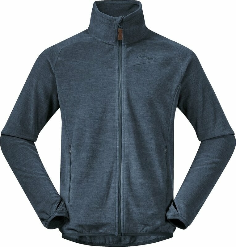 Hættetrøje til udendørs brug Bergans Hareid Fleece Jacket NoHood Orion Blue S Hættetrøje til udendørs brug