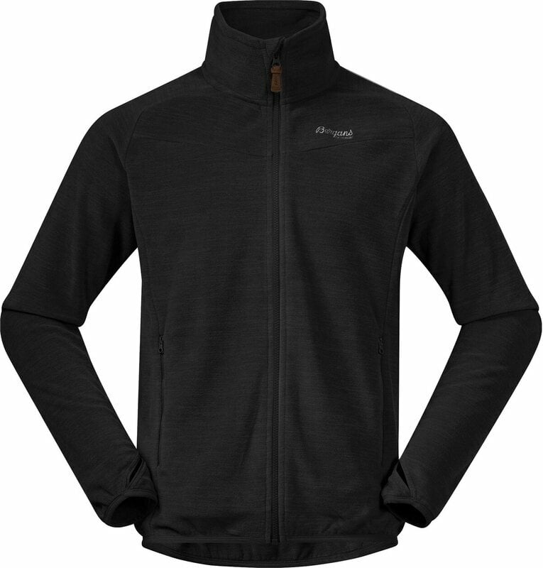 Outdoorhoodie Bergans Hareid Fleece Jacket NoHood Black XL Outdoorhoodie