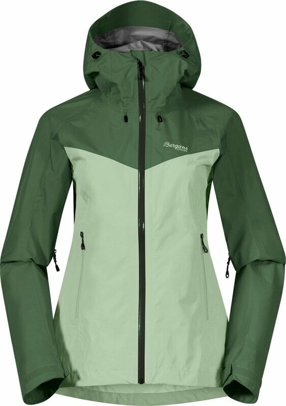 Outdoorjas Bergans Skar Light 3L Shell Jacket Women Light Jade Green/Dark Jade Green XS Outdoorjas