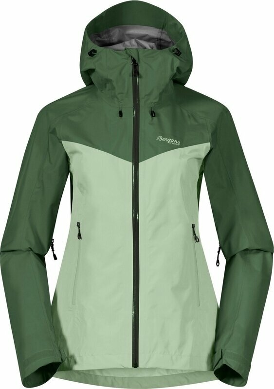 Outdoor Jacke Bergans Skar Light 3L Shell Jacket Women Light Jade Green/Dark Jade Green S Outdoor Jacke