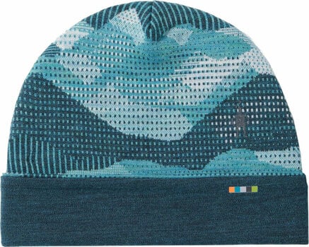 Beanie Smartwool Thermal Merino Reversible Cuffed Beanie Twilight Blue MTN Scape One Size Beanie - 1