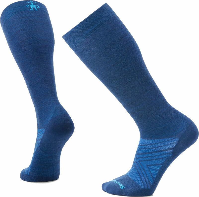 Ski-sokken Smartwool Ski Zero Cushion OTC Socks Alpine Blue M Ski-sokken