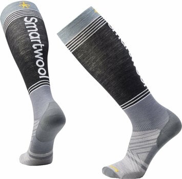 Ski Socks Smartwool Ski Zero Cushion Logo OTC Socks Pewter Blue M Ski Socks - 1