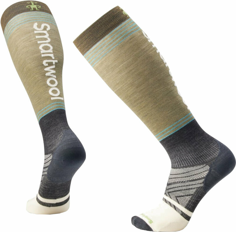 Lyžařské ponožky Smartwool Ski Zero Cushion Logo OTC Socks Winter Moss M Lyžařské ponožky