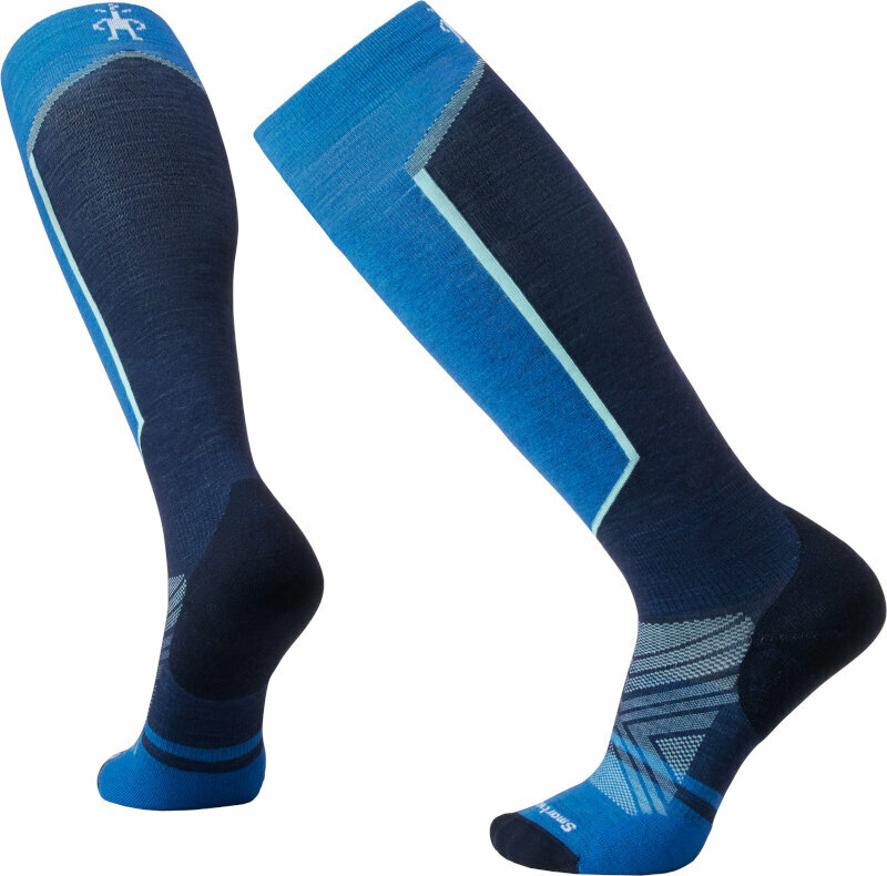Ski-sokken Smartwool Ski Targeted Cushion OTC Socks Laguna Blue L Ski-sokken