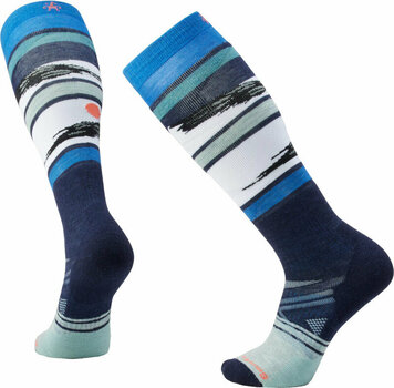 Lyžiarske ponožky Smartwool Ski Full Cushion Midnight Ski Pattern OTC Socks Deep Navy L Lyžiarske ponožky - 1