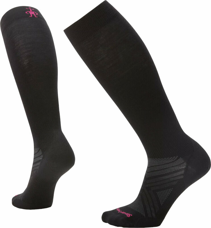 Lyžiarske ponožky Smartwool Women's Ski Zero Cushion OTC Socks Black L Lyžiarske ponožky