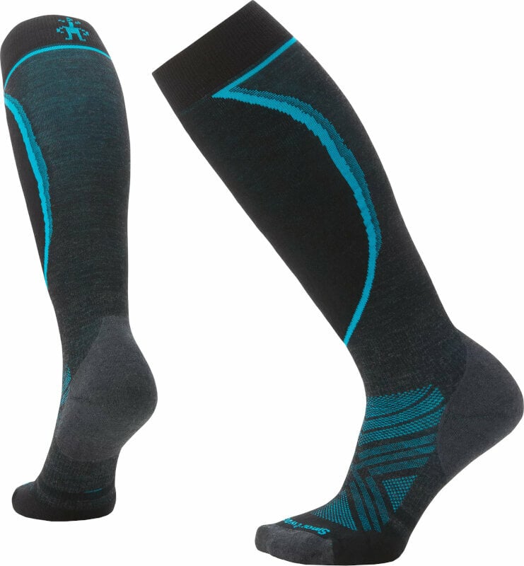 Ski-sokken Smartwool Women's Ski Targeted Cushion OTC Socks Charcoal M Ski-sokken