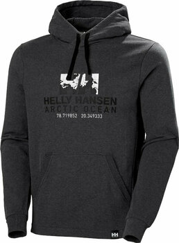 Sweatshirt à capuche Helly Hansen Men's Arctic Ocean Organic Cotton Sweatshirt à capuche Ebony Melange 2XL - 1