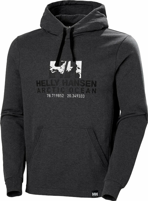 Sweatshirt à capuche Helly Hansen Men's Arctic Ocean Organic Cotton Sweatshirt à capuche Ebony Melange S