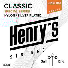 Nylonové struny pro klasickou kytaru Henry's Nylon Silver Ball End 0280-043 S Nylonové struny pro klasickou kytaru