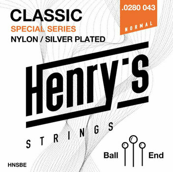 Nylon snaren voor klassieke gitaar Henry's Nylon Silver Ball End 0280-043 S - 1