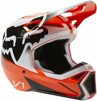 Casque FOX V1 Leed Helmet Dot/Ece Fluo Orange L Casque - 1