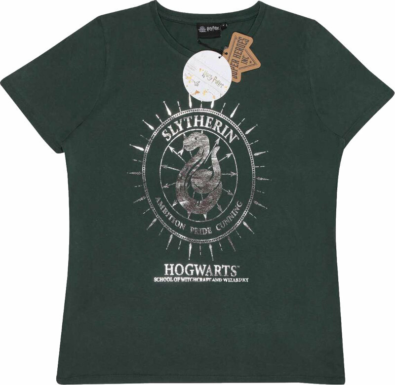Camiseta de manga corta Harry Potter Camiseta de manga corta Slytherin Constellation Ladies Mujer Verde L