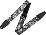 Levy's Tattoo B&W Clowns Textile guitar strap