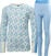 Sous-vêtements thermiques Helly Hansen Juniors Graphic Lifa Merino Base Layer Set Bright Blue 140/10 Sous-vêtements thermiques
