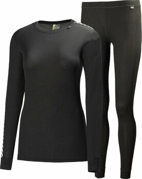 Thermal Underwear Helly Hansen Women's HH Comfort Lightweight Base Layer Set Black M Thermal Underwear - 1
