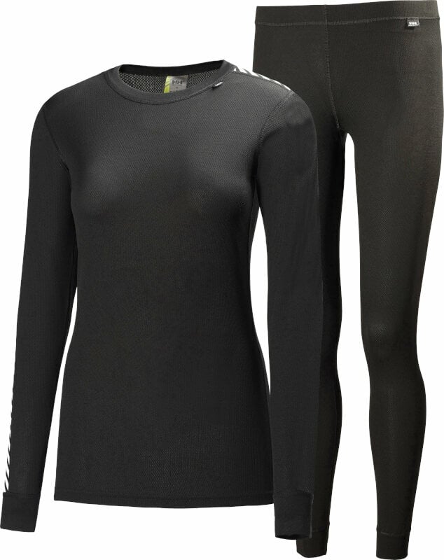 Helly Hansen Women's HH Comfort Lightweight Base Layer Set Black XS Sous-vêtements thermiques