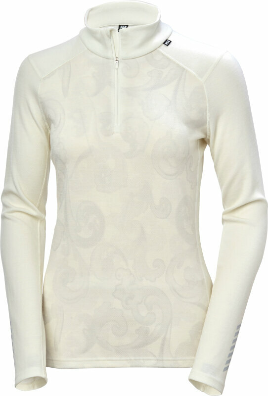 Ropa interior térmica Helly Hansen W Lifa Merino Midweight 2-in-1 Graphic Half-zip Base Layer Off White Rosemaling S Ropa interior térmica