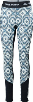Thermal Underwear Helly Hansen W Lifa Merino Midweight Graphic Base Layer Pants Navy Star Pixel XS Thermal Underwear - 1