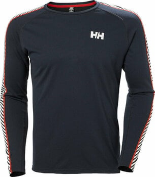 Sous-vêtements thermiques Helly Hansen Men's Lifa Active Stripe Crew Base Layer Navy 2XL Sous-vêtements thermiques - 1