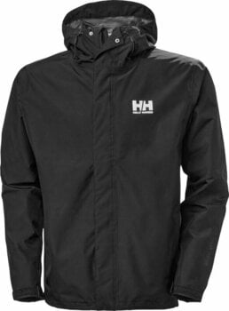 Outdoor Jacket Helly Hansen Men's Seven J Rain Jacket Black M Outdoor Jacket - 1