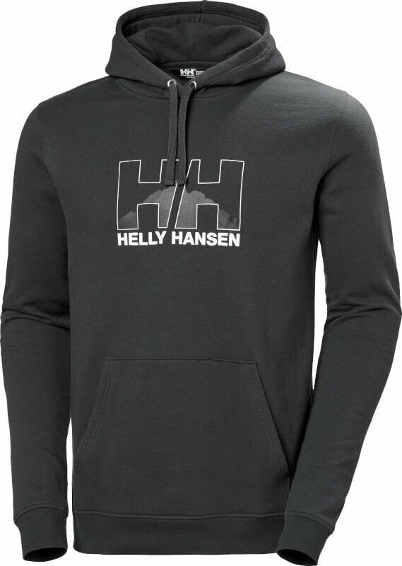 Majica s kapuljačom na otvorenom Helly Hansen Nord Graphic Pull Over Hoodie Ebony S Majica s kapuljačom na otvorenom