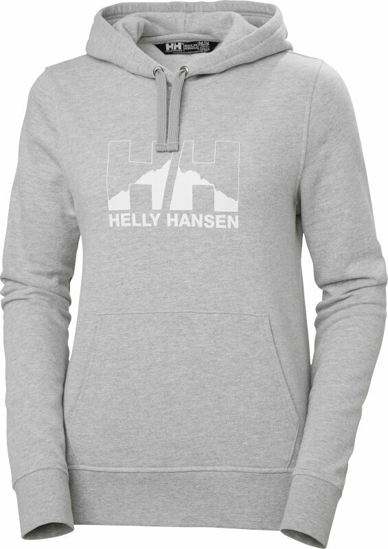 Pulover na prostem Helly Hansen Women's Nord Graphic Pullover Hoodie Grey Melange L Pulover na prostem