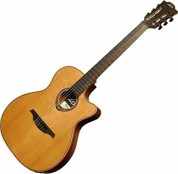 Guitarra clássica com pré-amplificador LAG TN170ASCE 4/4 Natural Satin - 1