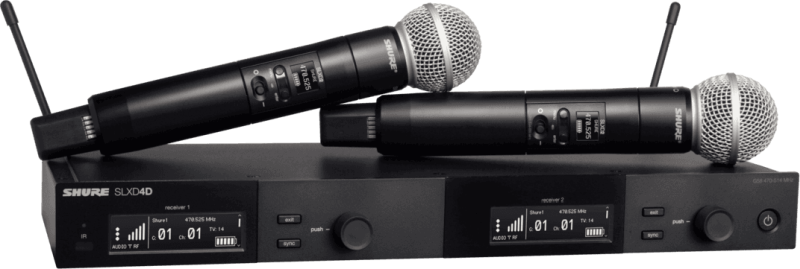 Conjunto de microfone de mão sem fios Shure SLXD24DE/SM58-J53 J53
