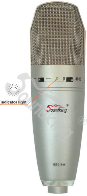 Microfone condensador de estúdio Soundking EB 016 B