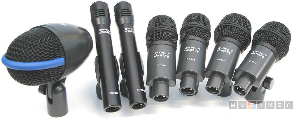 Mikrofonsæt til trommer Soundking E07 Drum Microphone Kit-Black