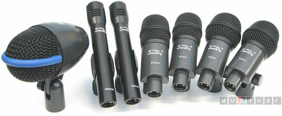 Conjunto de microfones para bateria Soundking E07 Drum Microphone Kit-Black - 1