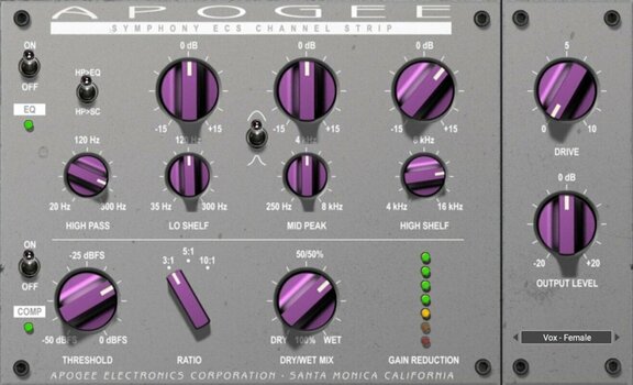 Logiciel de studio Instruments virtuels Apogee Digital Symphony ECS Channel Strip (Produit numérique) - 1