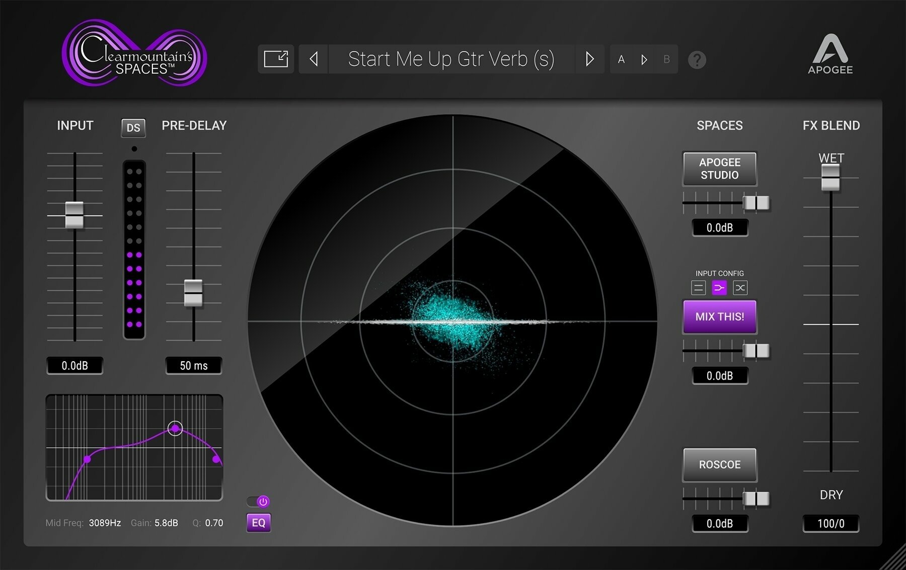 Софтуер за студио VST Instrument Apogee Digital Clearmountain's Spaces (Дигитален продукт)
