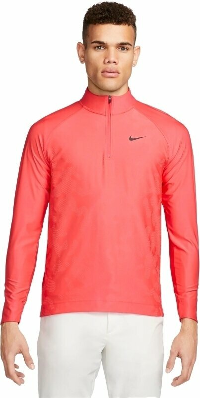 Pulover s kapuco/Pulover Nike Dri-Fit ADV Tour Mens 1/2-Zip Golf Top Ember Glove/White M