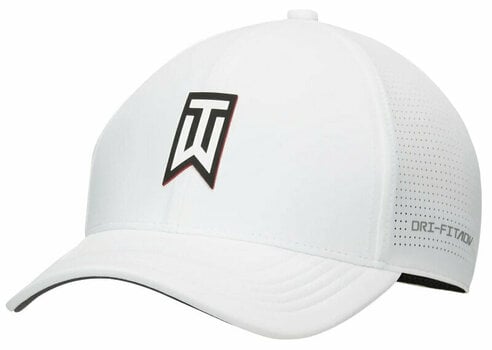 Mütze Nike Tiger Woods Dri-Fit ADV Mens Club Cap White/Black S/M - 1