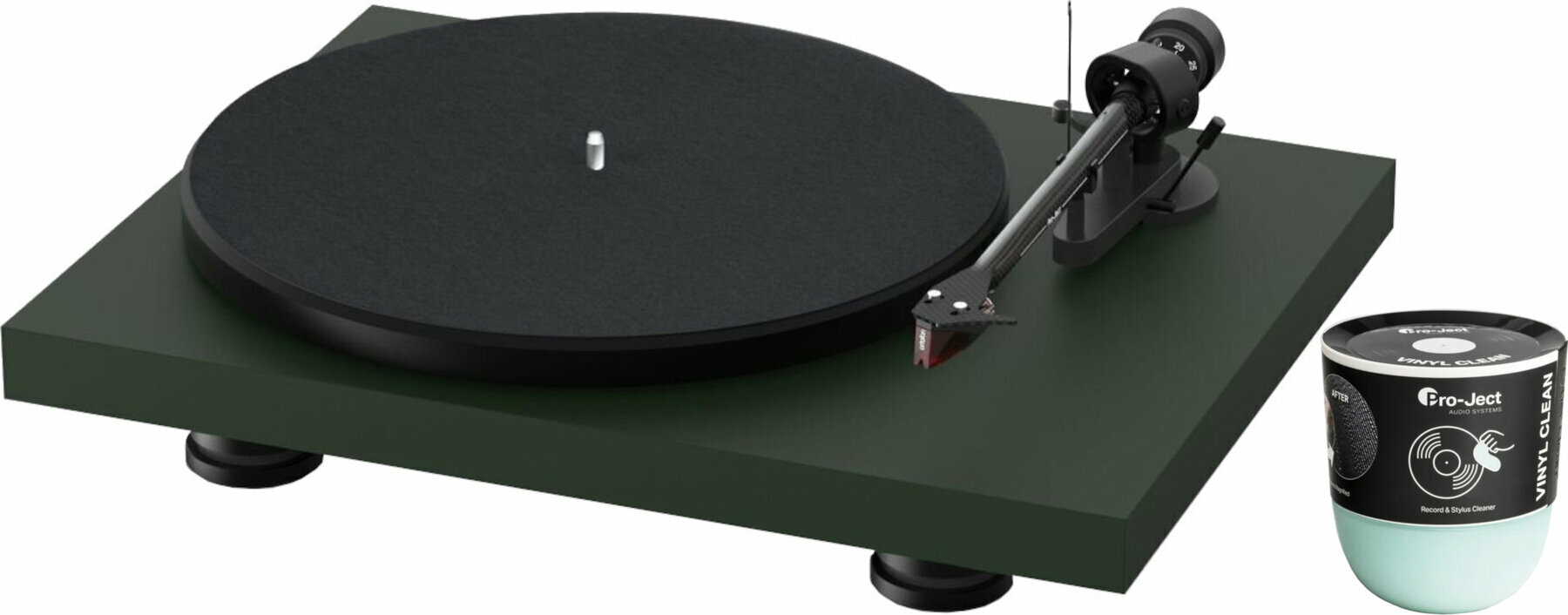 Platenspeler Pro-Ject Debut Carbon EVO 2M Red SET Satin Green Platenspeler