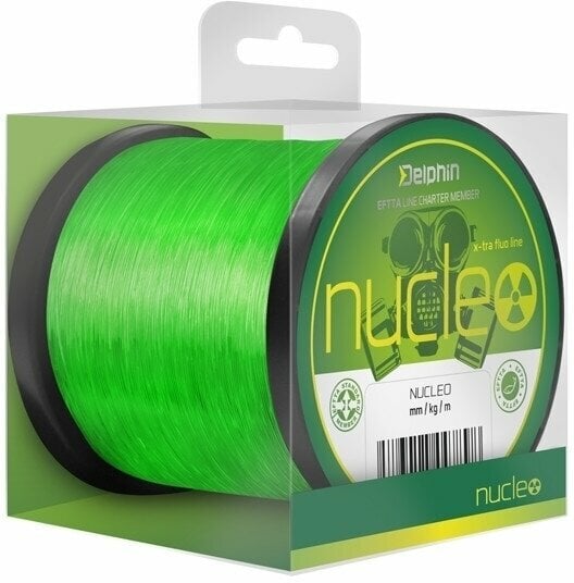 Fir pescuit Delphin NUCLEO Fluo Green 0,25 mm 5,4 kg 1200 m Linie