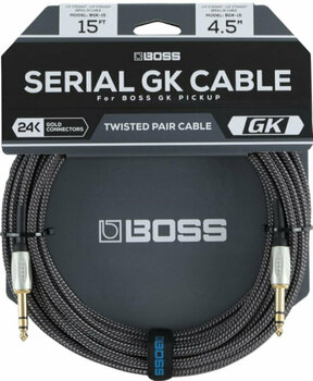 Cablu instrumente Boss BGK-15 Negru 4,5 m Drept - Drept - 1