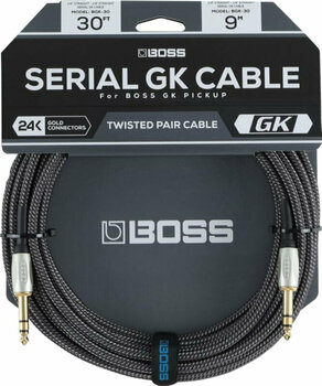 Cablu instrumente Boss BGK-30 Negru 9 m Drept - Drept - 1