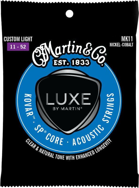 Cordas de guitarra Martin Luxe Kovar Acoustic Strings 11