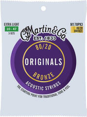 Cuerdas de guitarra Martin Originals Extra Light 3-Pack Cuerdas de guitarra