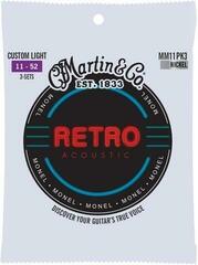 Guitar strings Martin Retro Custom Light 3-Pack Guitar strings