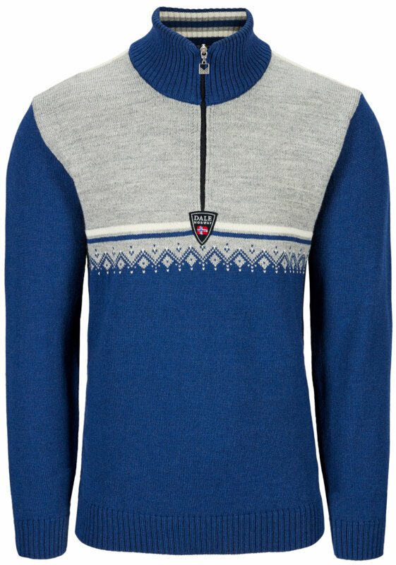Dale of Norway Lahti Mens Knit Sweater Indigo/Light Charcoal/Off White M