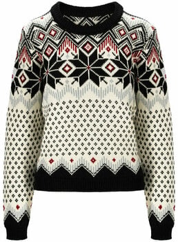 Jakna i majica Dale of Norway Vilja Womens Knit Sweater Black/Off White/Red Rose S Džemper - 1